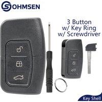 Smart Car Key Fob Case 3 Button Shell for ford Focus Kuga Mondeo C-Max 2007-2011 + Insert Blade
