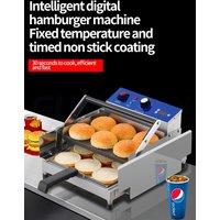 PBOBP Hamburger Toasting Machine Commercial Electric Hamburger Grill Machine Stainless Steel Bun Toaster Burger Bread Warmer