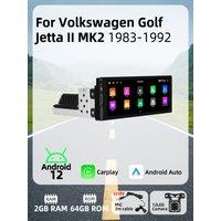 6.86" 1 Din Android Radio Car Multimedia for VW Volkswagen Golf Jetta 2 II MK2 1983-1992 Android Auto Stereo Head Unit Carplay