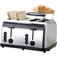 3-in-1 Breakfast Station, 2-Wide Slot Toaster With Adjustable Toasting Control, Non-Stick Griddle