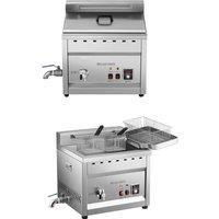 220V Commercial Oil-Water Separation Fryer Large Capacity Fried Chicken String Electric Fryer Special For Stall ﻿