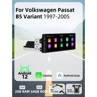 Car Multimedia for VW Volkswagen Passat B5 Variant 1997-2005 Android Auto Stereo 6.86" 1 Din Android Radio Head Unit Carplay