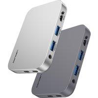 UGOURD Magnetic USB C Hub Type-C Multiport Adapter Docking Station 4K HDMI M.2 SSD Enclosure 10Gbps PD100W M2 NVME SATA 5 in 1