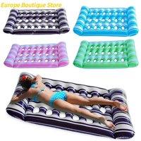 Inflatable Water Sleeping Bed PVC Floating Lounger Air Mattress Foldable Swimming Pool Air Mattress Outdoor Swimming Toys