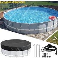 8/10/12FT Round Swimming Pool Covers For Above Ground Pools Hot Tub Cover Solar Covers Heavy Duty Tear Resistant Pool Cover