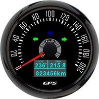 85mm 0-200Km/H GPS Speedometers Digital Odometers 0-160MPH Speed Gauges Trip Meters with Left & Right Turn Light for Car Boat