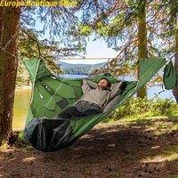 Anti-tear Anti-mosquito Solid Straps Camping Hammock with Bed Net Outdoor Camping Portable Multi-person Hammock Camping Equipmen