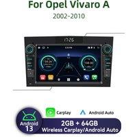For Opel Vivaro A 2002-2010 7" Screen Wireless Carplay Autoradio Android Car Multimedia 2 Din Radio GPS BT WIFI Head Unit Stereo