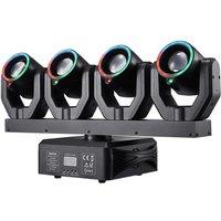Four Head Mini Shaking Head Lights 150W LED Beam Moving Head Light With LED Strip Stage Laser Light Remote Control for Disco DJ