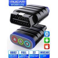 Wholesale 30-100pcs MUCAR BT200 Lite OBD2 Scanner Full System Diagnose Auto Scan tool Lifetime Free for ios iPhone Andriod Phone