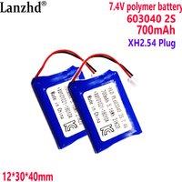 1-10pcs 603040 2S 7.4V 700mAh Lithium Polymer Li Ion Battery Lipo Cells For Speaker Alarm GPS MP3 MP4 Toy