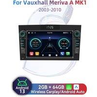 2 Din Android Radio Car Multimedia for Vauxhall Meriva A MK1 2003-2010 7 Screen GPS Wireless Carplay Autoradio Stereo Head Unit