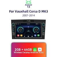 2 Din Android Radio 7 Screen Wireless Carplay Autoradio Car Multimedia for Vauxhall Corsa D MK3 2007-2014 Head Unit Stereo GPS