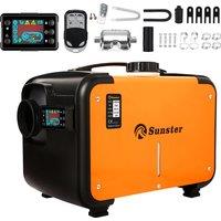 Sunster12V/24V Heater For Car 8KW Diesel Air Heater With Silencers LCD Switch&Remote For Car Trailer Truck Diesel Parking Heater