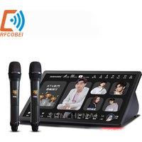 Perfect Portable 18.5 inch Capacitive Touch Screen Karaoke Machine,4K Output, 500K Cloud Song Library Free Microphone