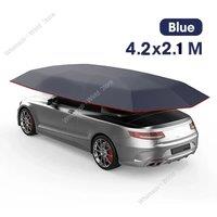 Outdoor summer insulation semi-automatic car canopy waterproof cloth car UV protection sunshade umbrella