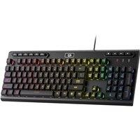 Redragon 513 RGB Membrane Gaming Keyboard, Standard 104 Keys Linear Mechanical-Feel Keyboard,5 Extra On-Board Macro G Keys