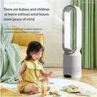 2025 Air Purification Circulation Bladeless Ultra-Quiet Dormitory Desk Floor Electric Fan Tower Bladeless Room
