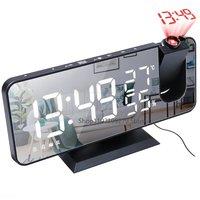 Radio LED Digital Smart Alarm Clock Watch Table Electronic Desktop Clocks USB Wake Up Clock with 180 Time Projector Snooze