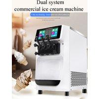Commercial Soft Serve Ice Cream Machine Electric 18L/H 3 Flavors Sweet Cone Ice Cream Maker 110V/220V