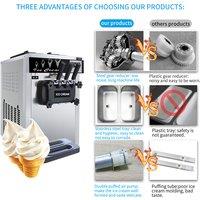 Best Seller Ice Cream Machine 1200W Soft Ice Cream Making Machine 3 Flavors Vending Machine