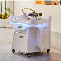 Fast shipping EU head spa bed shampoo chair hair salon movable portable head spa equipment with steaming function, water circula