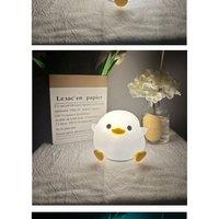 LED Night light Cute duck Cartoon animals Silicone lamp for children kid Touch Sensor Timing USB Rechargeable for birthday gifts