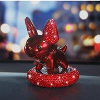 2025 New Cartoon Car Air Freshener Dog Gift Diamond Dog Shaking Head Car Interior Ornament Perfume Solid Car Aroma Decoration