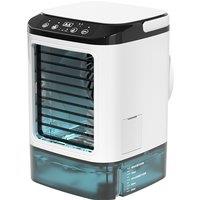 Desktop Air Conditioner Portable Fan Dual Spray Ultrasonic Atomization 3-Speed Mute Air Cooler Night Light Electric Fan for Home