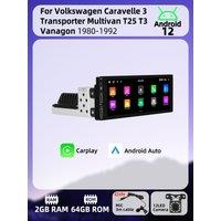 Android Car Multimedia for VW Volkswagen Caravelle 3 Transporter Multivan T25 T3 Vanagon 1980-1992 6.86" 1 Din Radio Stereo GPS