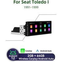 1 Din Android Radio for SSeat Toledo 1 I 1991-1999 Carplay Autoradio Android Auto Stereo Car Multimedia Head Unit GPS