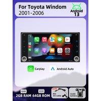 Autoradio Head Unit 2 Din Android Radio for Toyota Windom 2001-2006 Carplay Android Auto 7" Screen Car Multimedia GPS Navigation