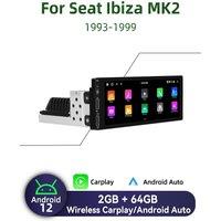 1 Din Android Radio for Seat Ibiza MK2 1993-1999 Carplay Autoradio Android Auto Stereo Car Multimedia Head Unit GPS