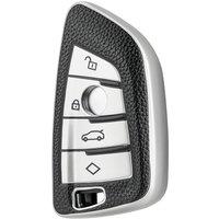 4B Remote Car Key Fob Case Bag Protective Cover For BMW 2 3 5 6 7 Series X1/X2/X3/X4/X5 M5 TPU & Leather Anti-drop Protection
