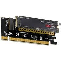JEYI M.2 NVME to PCIe 4.0 x16 Adapter, M.2 NVMe SSD to PCI-e 4.0 Expansion Card, Supports 2280/60/42/30 Solid State Drives