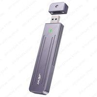 JEYI Direct-attach M.2 NVMe Enclosure-USB-A to USB 3.2(10Gbps) Aluminum Case for 2242/80 SSDs,Magnetic Protective Cover Included