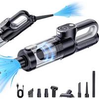 Car Vacuum Cleaner High Power Strong Suction Cleaning HandHeld Car Vacuum Cleaner with LED Light Suction Air Gun for Car Home