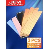 JEYI Pure Copper M.2 2280 SSD Heatsink-High Thermal Conductivity Cooler with Silicone Pad,Compatible with Laptop/Desktop
