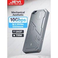 JEYI M.2 2280 NVMe SSD Enclosure - RTL9210B Chip USB 3.2 Gen2 10Gbps UASP Trim External Hard Drive Mecha Aluminum Shell