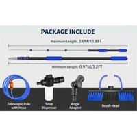 Carbon Window Cleaning ，Pole OEM 6m 4.8m 3.6m Telescopic Carbon Fiber Water Fed Poles With Brush，Cleaning Rod