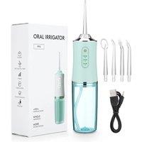 Oral Irrigator Portable Water Flosser, USB Rechargeable Water Jet Tooth Pick + 4 Jet Tip 3 Modes Waterproof Teeth Cleaner