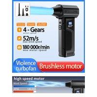 Super Powerful Turbo Blower - 180000 RPM Turbo Jet Fan,- Brushless Motor, 52m/s 4 Speed LED Light, 4000mAh Battery, Snow Blower