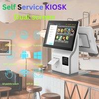 Self Service KIOSK 15.6" FHD Dual screen (landscape), Android or Windows w Printer,scanner, 10 points touch screen, NFC optional