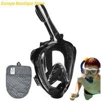 Snorkeling Diving Mask Underwater Scuba Anti-Leakage Full Face Snorkel Mask Anti Fog Goggles For Kids Adult Swimming Equipment