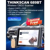 THINKCAR Scanner THINKSCAN 689BT/MUCAR 892BT OBD2 Diagnostic Tool Support DOIP CAN FD Lifetime Free update