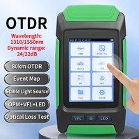 AUA-68 OTDR 80KM 1310/1550nm 24/22dB Fiber Optic Cable Tester Optical Loss Test Optical Time Domain Reflectometer with VFL OPM