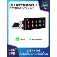 Android Radio for VW Volkswagen Golf 4 IV MK4 Bora 1999-2004 Car Multimedia Android Auto Stereo 1 Din Head Unit Carplay BT WIFI