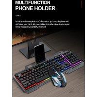 TF600 Keyboard and Mouse Set Gaming Computer USB Wired RGB Backlit Keyboard Laptop Accessories Ergonomic Laser Mouse Wheel
