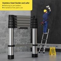 Telescopic Ladder lifting Engineering Ladder Stainless Steel Portable Household Multifunctional Staircase Straight Ladder