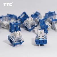 TTC Speed Silver V1 V2 Switch Linear 45g 3Pins RGB SMD Lubed Prevent Accident Click Double Spring For Mechanical Keyboard Switch